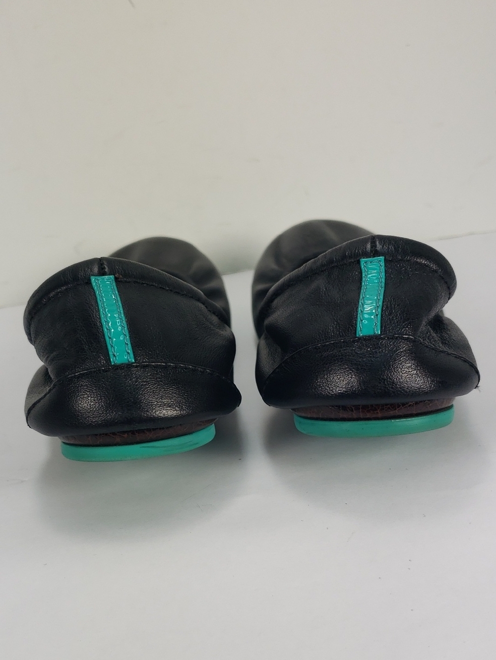 TIEKS BY GAVRIELI BLACK NAPPA LEATHER FOLDABLE BALLET FLATS SHOES WOMEN'S 9 - Picture 6 of 16